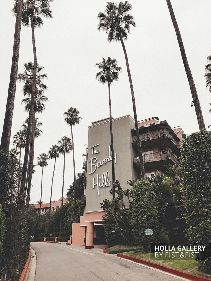 Beverly Hills, отель, небо, пальмы