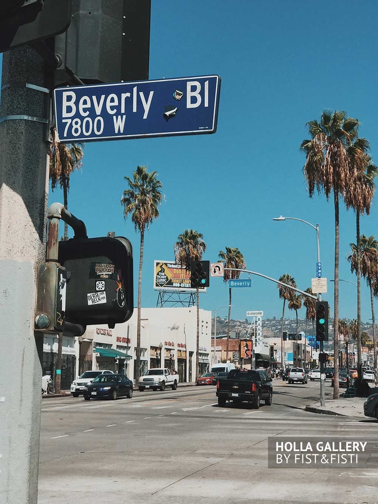 Бульвар Beverly Hills, Беверли Хиллз. Пальмы в Лос-Анджелесе